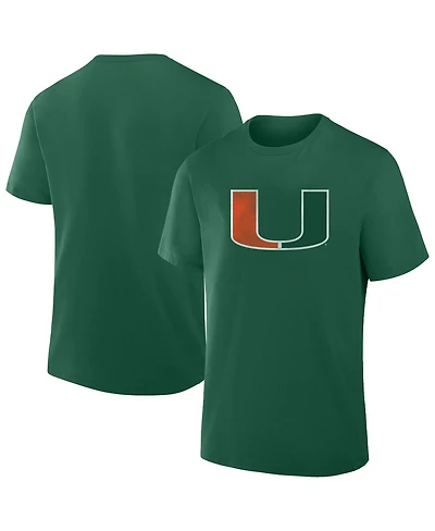 Fanatics Men's Green Miami Hurricanes Big Tall Distressed Vintage Logo T-Shirt