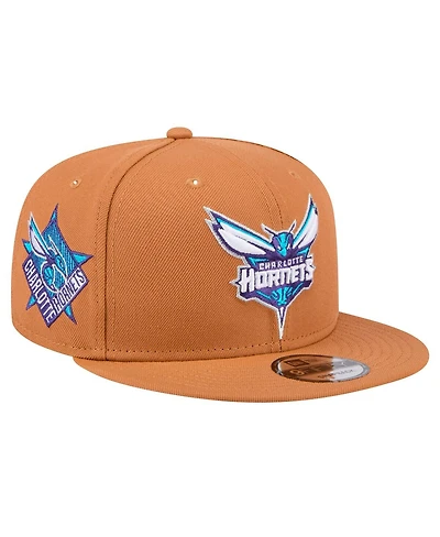 New Era Men's Tan Charlotte Hornets Color Pack 9FIFTY Snapback Hat