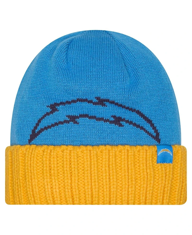 New Era Men's Powder Blue Los Angeles Chargers Oversize Cuffed Knit Hat
