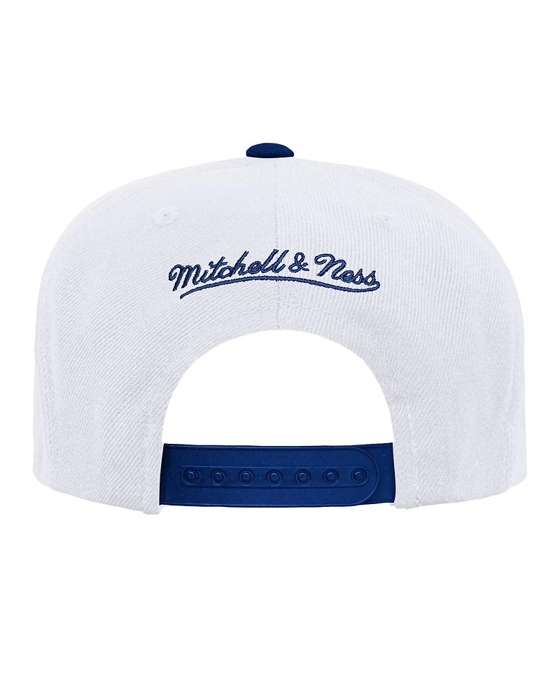 Mitchell & Ness Big Boys and Girls White/Blue Toronto Maple Leaf's Core Team Two-Tone Snapback Hat