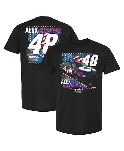 Hendrick Motorsports Team Collection Men's Black Alex Bowman Ally Patriotic Car T-Shirt