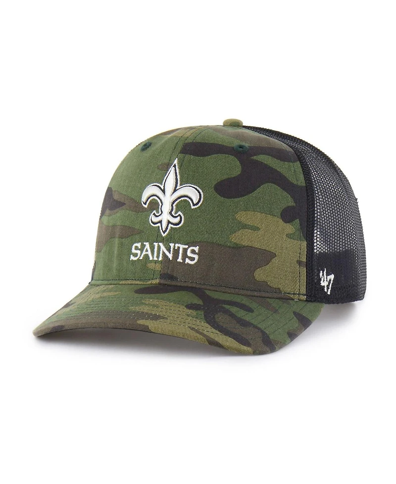 '47 Brand Men's Camo New Orleans Saints Trucker Adjustable Hat