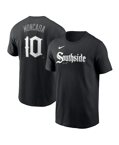 Nike Men's Yoan Moncada Black Chicago White Sox City Connect Fuse Name Number T-Shirt