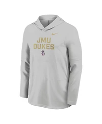 Nike Men's Gray James Madison Dukes Sideline Dri-fit Lightweight Sweatshirt