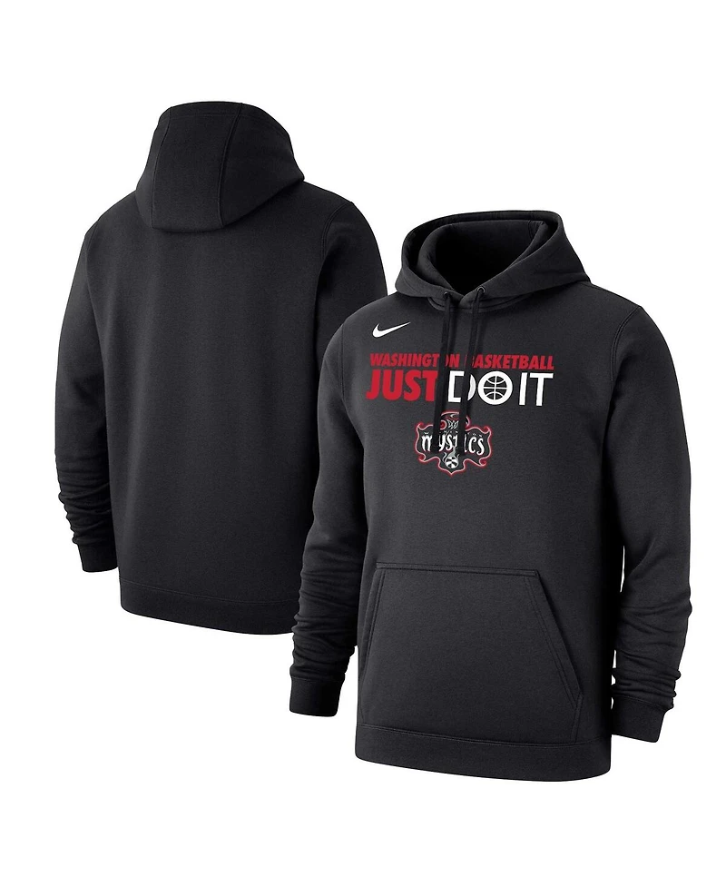 Nike Men's and Women's Black Washington Mystics Just Do It Club Pullover Hoodie