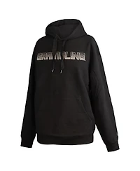 Fisll Men's Black Grambling Tigers Puff Print Sliced Pullover Hoodie
