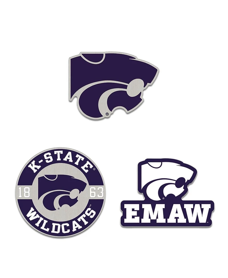 Wincraft Kansas State Wildcats Three-Piece Collector Pin Set