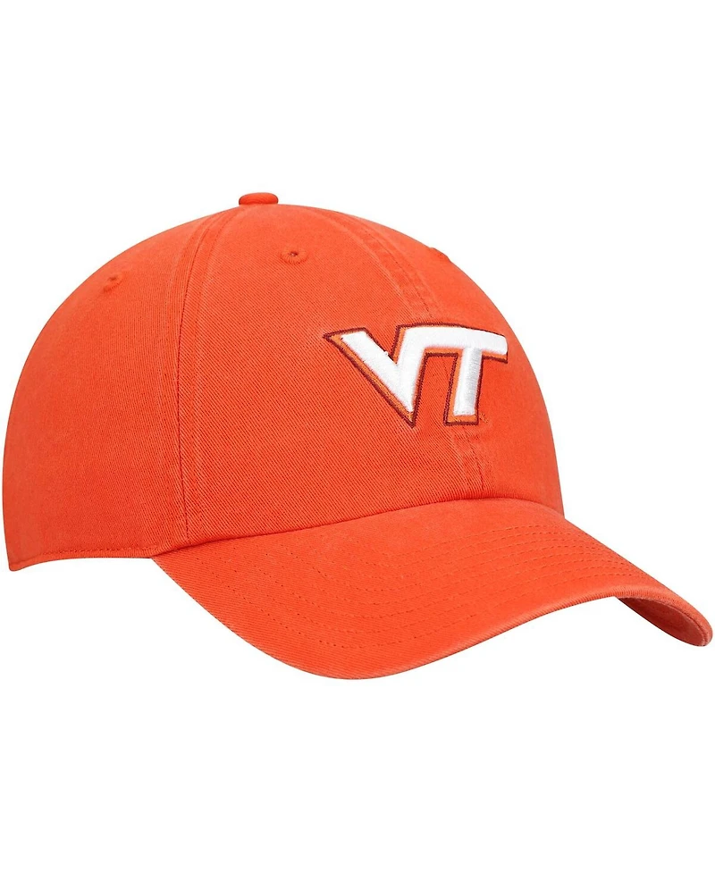 '47 Brand Men's Orange Virginia Tech Hokies Vintage Clean Up Adjustable Hat