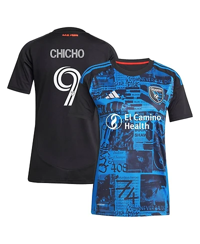 Adidas Women's Cristian Arango Black San Jose Earthquakes 2025 Headliner Replica Player Jersey