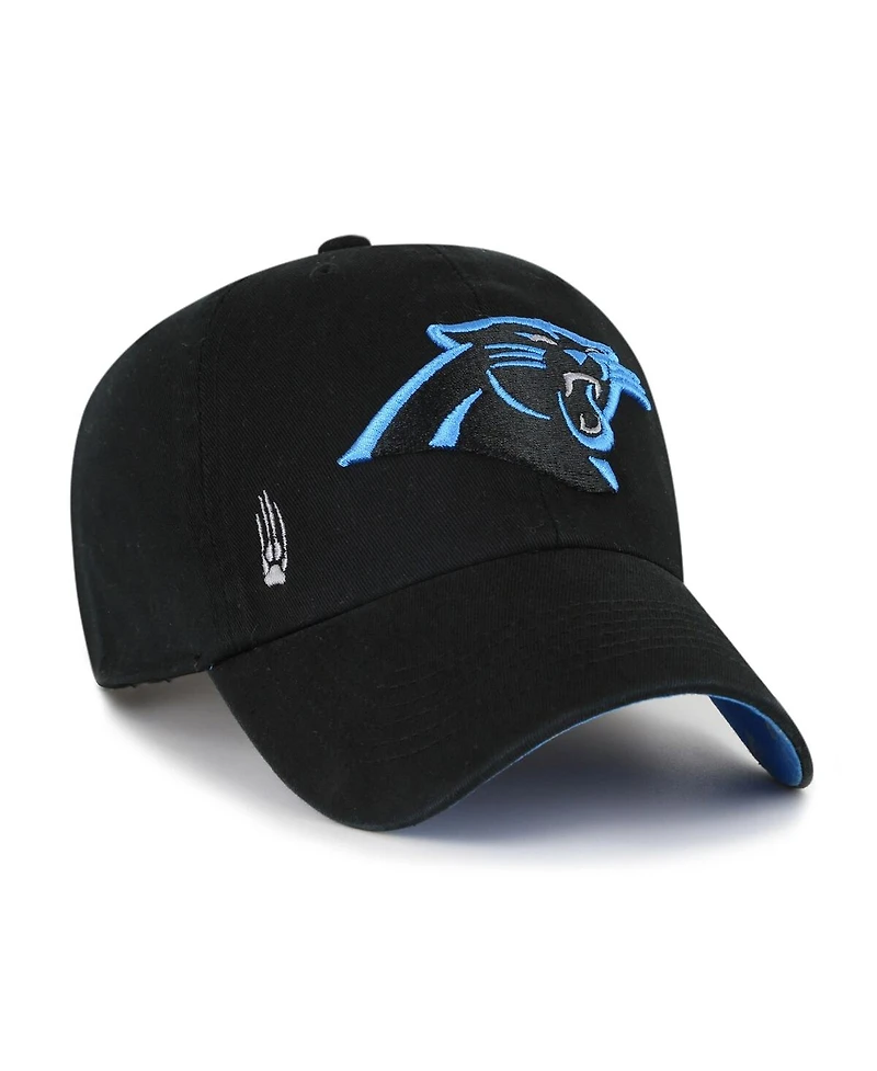 '47 Brand Women's Black Carolina Panthers Confetti Icon Clean Up Adjustable Hat