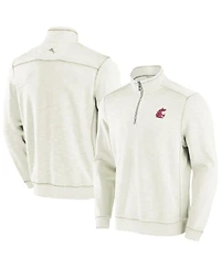 Tommy Bahama Men's Cream Washington State Cougars Tobago Bay Half-Zip Tri-Blend Sweatshirt