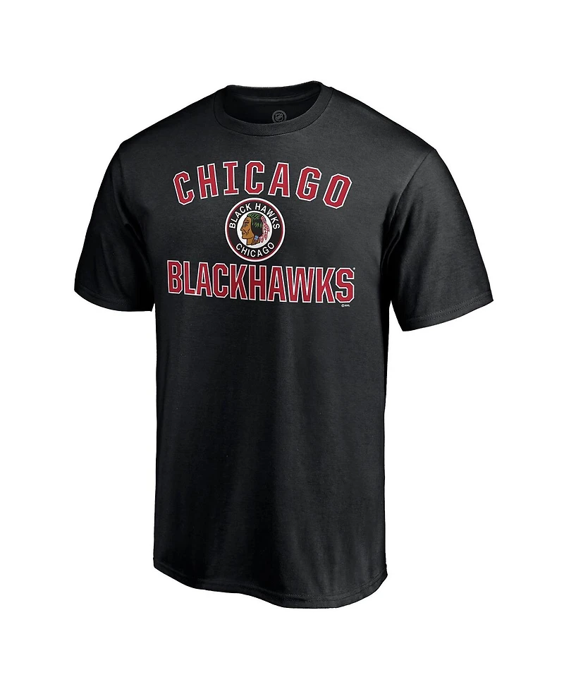 Fanatics Mto Label Men's Black Chicago Blackhawks Special Edition Victory Arch T-Shirt