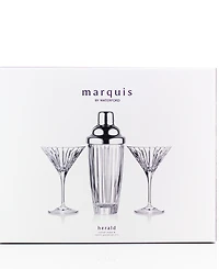 Marquis by Waterford Herald Cocktail Shaker and Martini Glasses, Set of 3