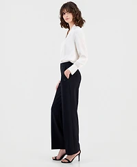 Anne Klein Women's High Rise Wide-Leg Pants