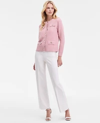 Anne Klein Women's Mid-Rise Wide-Leg Pull-On Pants