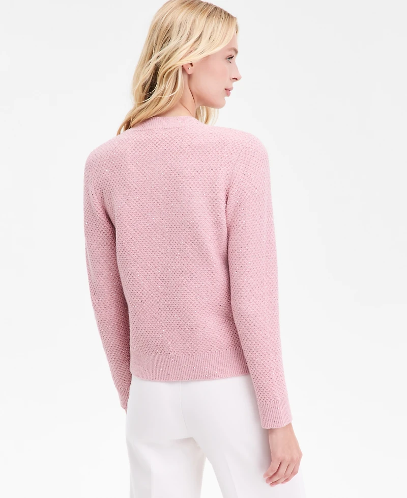 Anne Klein Women's Glitz Lady Crewneck Cardigan