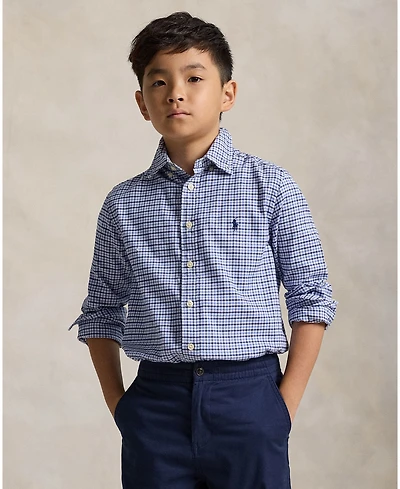 Polo Ralph Lauren Big Boys Gingham Performance Canvas Shirt