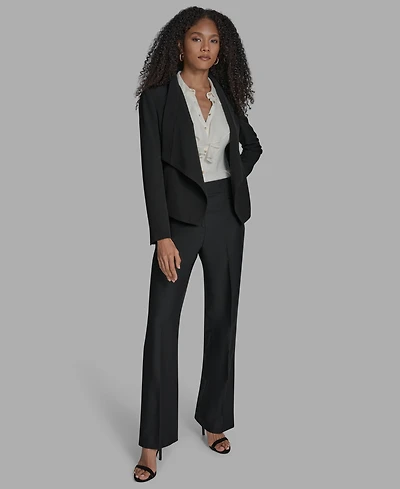 Bcbg Women's Padded Shoulder Open Front Jacket