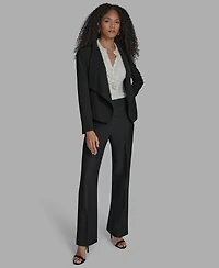 Bcbg Women's Padded Shoulder Open Front Jacket