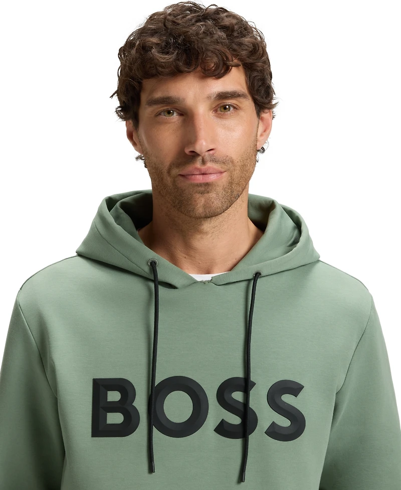 Boss by Hugo Boss Men's Moulded Logo Cotton Blend Hoodie