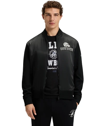 Boss x Dallas Cowboys Helmet Graphic Bomber Jacket