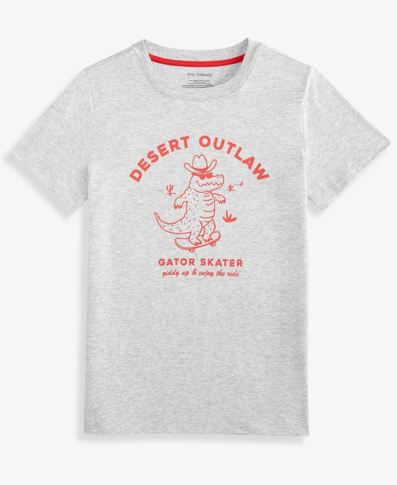 Epic Threads Boys 5-20 Cowboy Gator Graphic Short-Sleeve T-Shirt, Macy's Exclusive