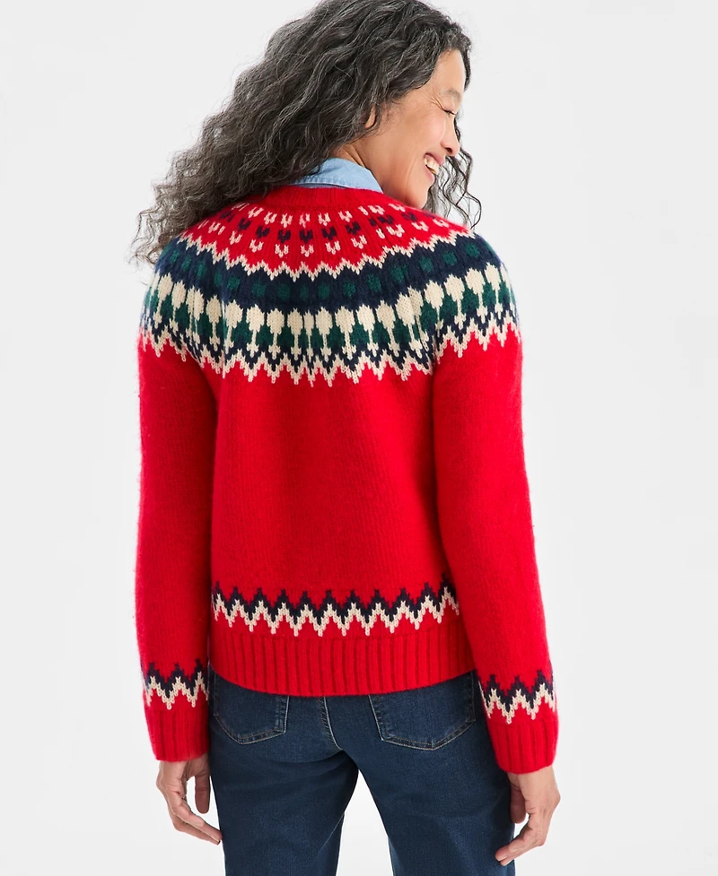 Style & Co Women's Fair Isle Cardigan, Macy's Exclusive