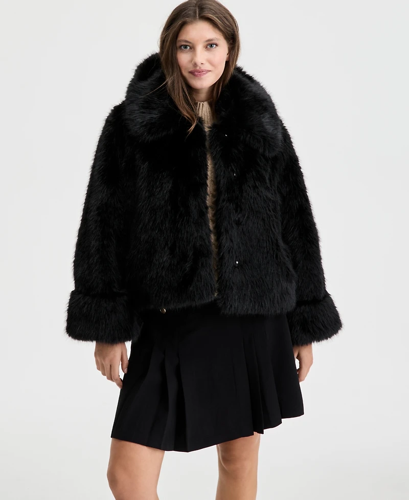 On 34th Women's Collared Faux-Fur Jacket, Macy's Exclusive
