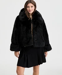 On 34th Women's Collared Faux-Fur Jacket, Macy's Exclusive