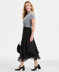 On 34th Women's Tiered Flounce Midi Skirt, Macy's Exclusive