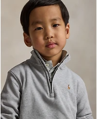 Polo Ralph Lauren Toddler and Little Boys Cotton Interlock Quarter-Zip Pullover shirt