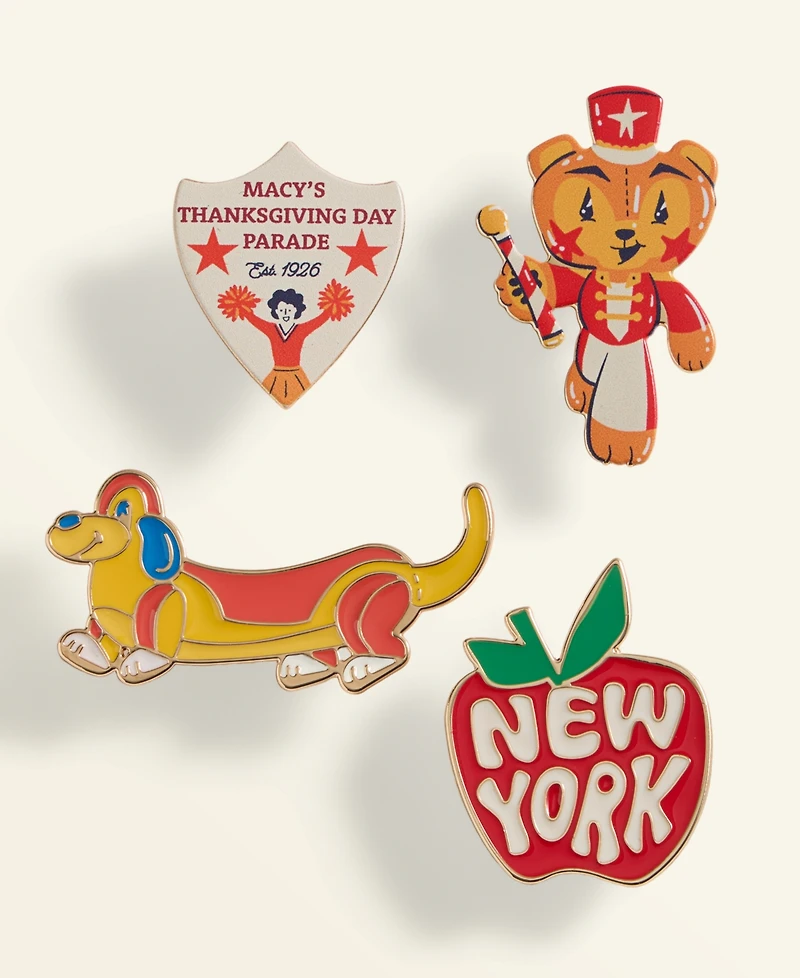 Macy's Thanksgiving Day Parade 4-Pack Pin Set, Macy's Exclusive
