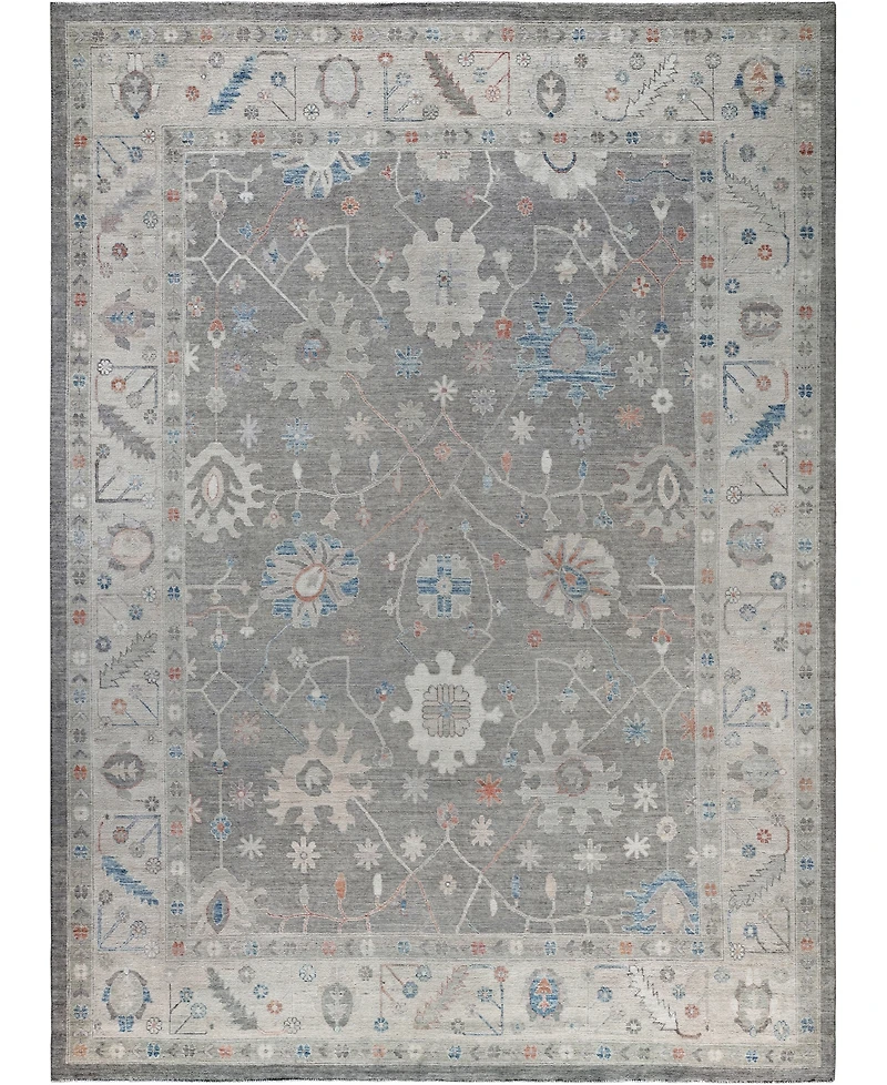 Adorn Hand Woven Rugs Colorful Oushak M0103-33 9'9"x13'5" Area Rug