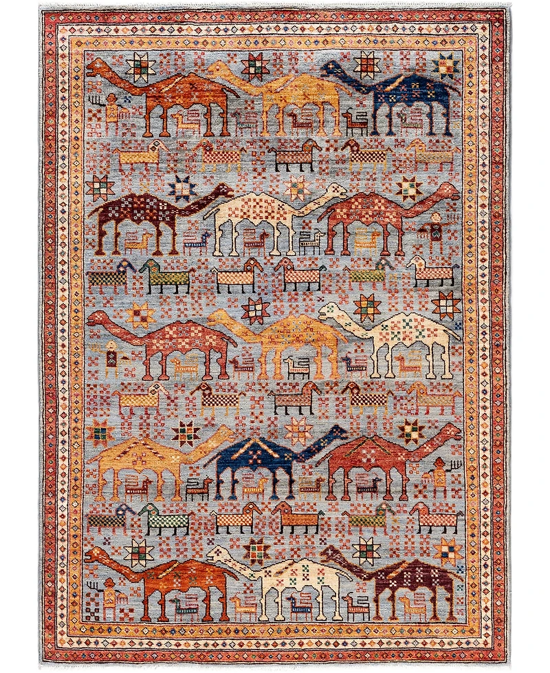 Adorn Hand Woven Rugs Serapi M0103- 4'2"x5'10" Area Rug