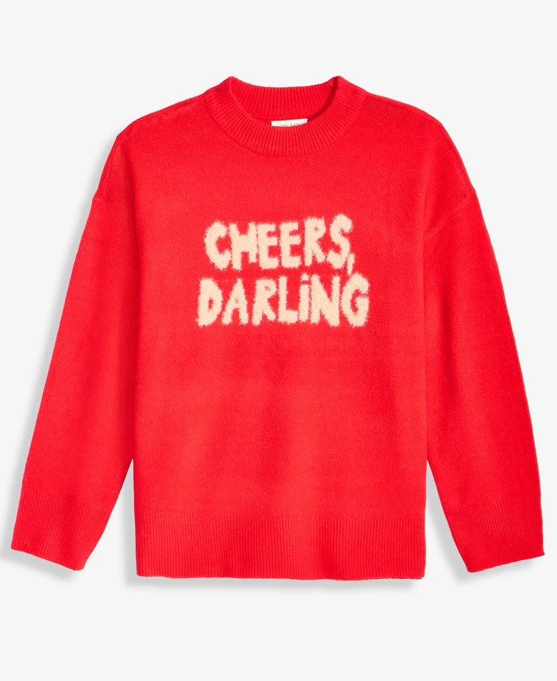 On 34th Women's Cheers Darling Crewneck Sweater, Macy's Exclusive