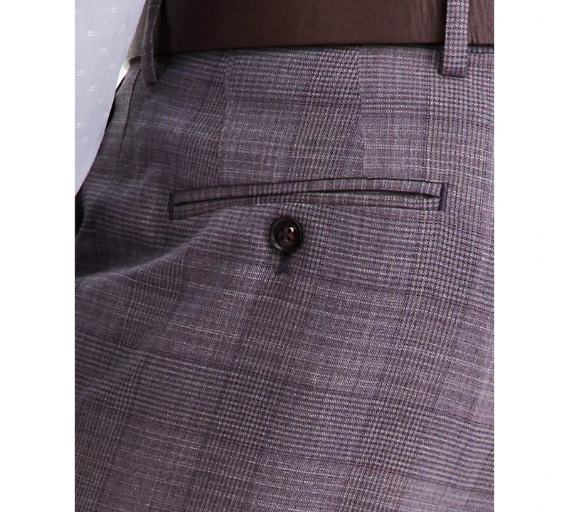 Ted by Baker Men's Modern-Fit Plaid Suit Separate Pants