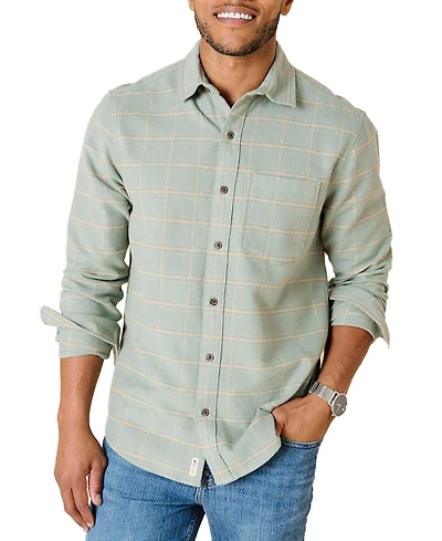Hope & Henry Mens' Brushed Flannel Button Down Shirt