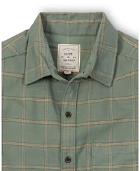 Hope & Henry Mens' Brushed Flannel Button Down Shirt