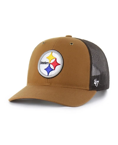 '47 Brand x Carhartt Men's Brown Pittsburgh Steelers Trucker Adjustable Hat