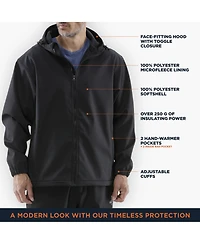 RefrigiWear Big & Tall Lightweight Softshell Jacket with Hood - Water-Repellent & Wind-Tight Workwear