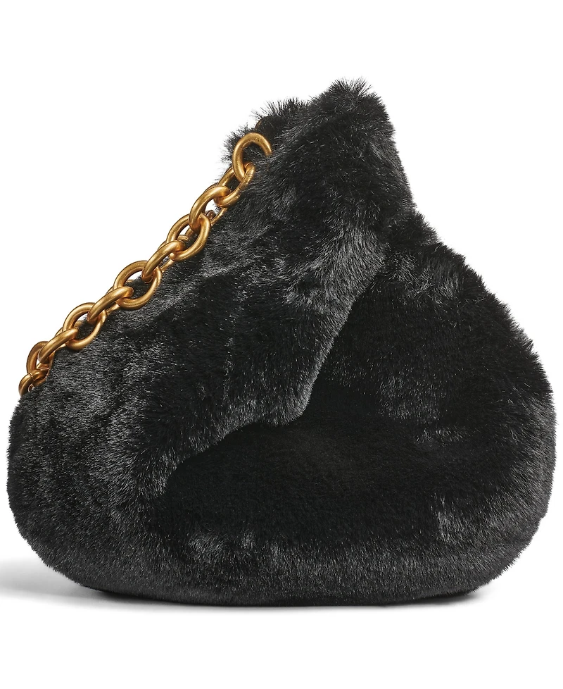 Donna Karan New York Lawrence Faux Fur Wristlet with Chain Strap