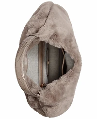 Donna Karan New York Percale Faux Fur Small Shoulder Bag