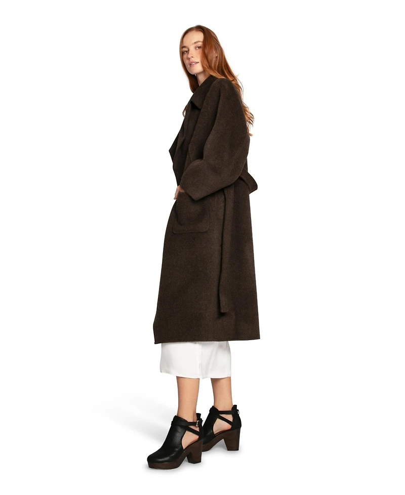 Belle & Bloom Women's Big Girl Belted Wool Blend Coat