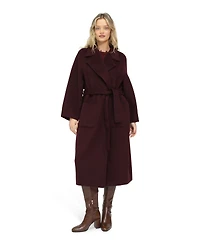 Belle & Bloom Women's Big Girl Belted Wool Blend Coat
