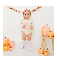 Sweet Wink Baby Girls Coquette Pumpkin Long Sleeve Romper