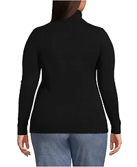 Lands' End Plus Cashmere Turtleneck Sweater