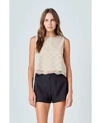 endless rose Women's Sequins Embellished Top