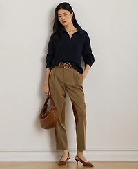 Lauren Ralph Women's Pleat Detail Cropped Pants