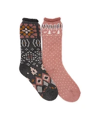 Muk Luks Women's Tall Heat Retainers 2 Pair Pack