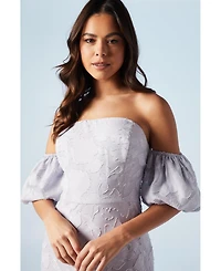 Oasis Women's Puff Sleeve Bridesmaids Midi Dress